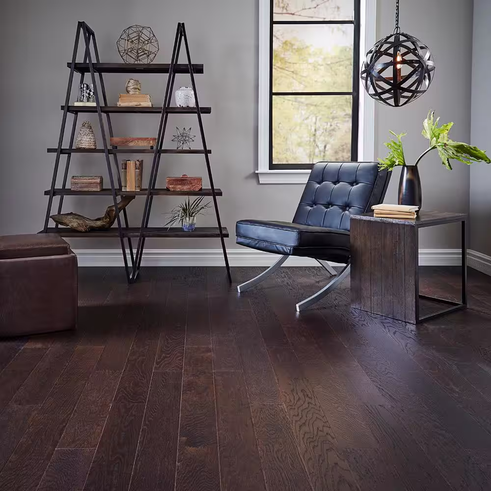 HOMELEGEND Coffee White Oak 3/8 in. T x 5 in. W Wire Brushed Engineered Hardwood Flooring (19.7 sqft/case)