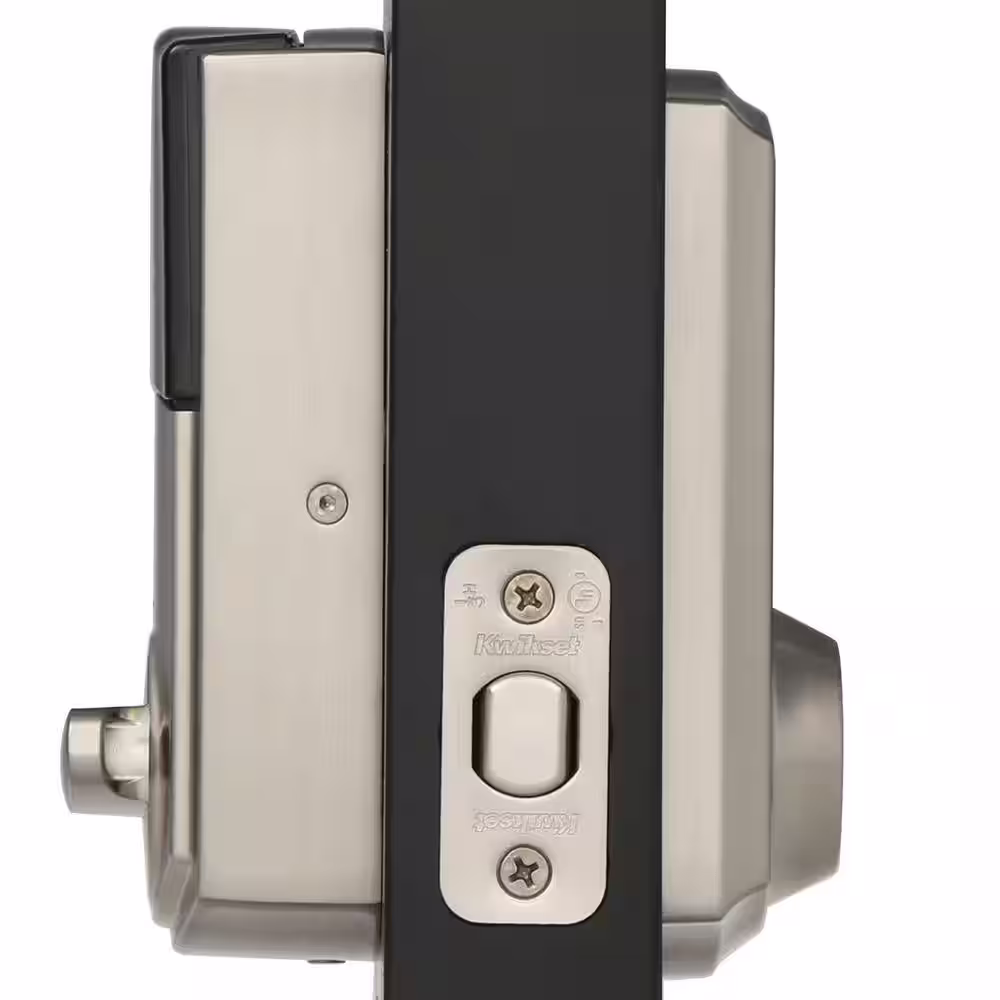 Kwikset SmartCode 915 Touchscreen Satin Nickel Single Cylinder Keypad Electronic Deadbolt Featuring SmartKey Security