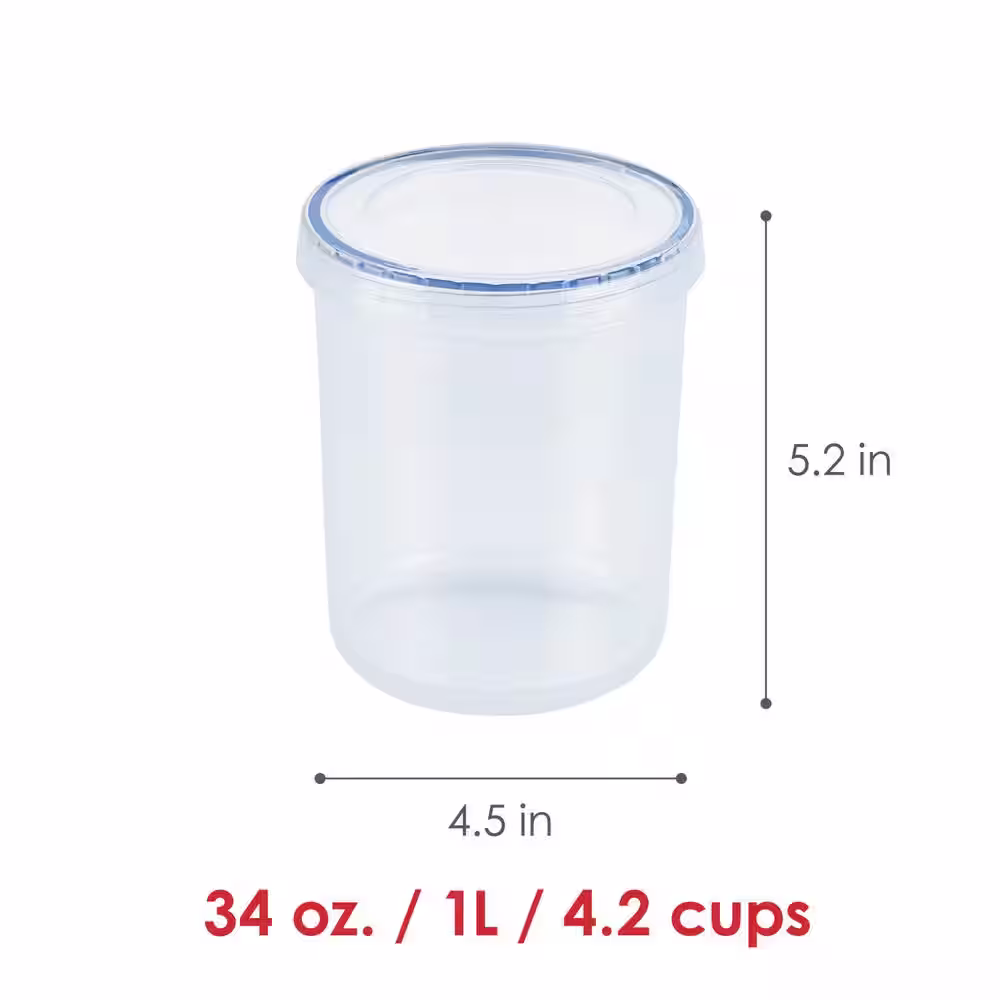 None Twist 6-Piece 30.4 oz. Food Storage Container