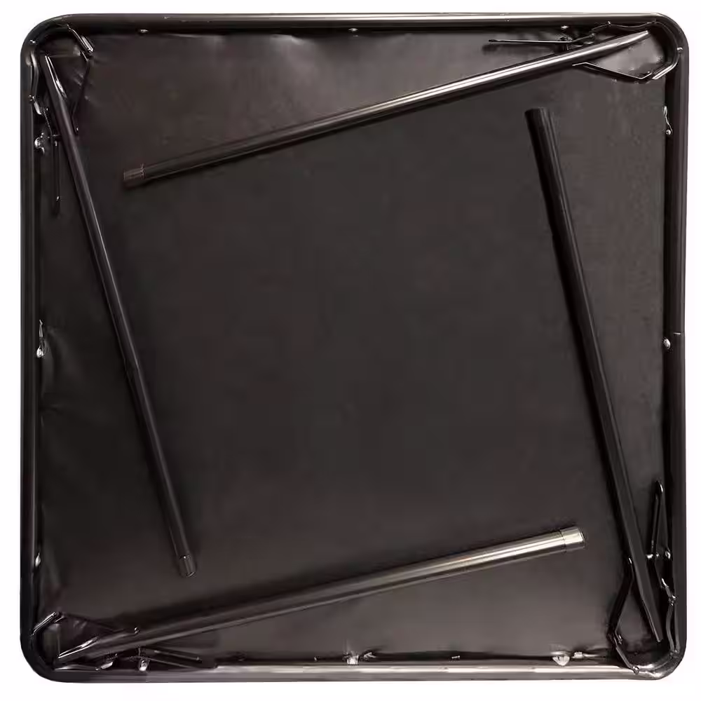 Plastic Development Group 5-Piece 34 in. Black Card Table and 4 Chairs Furniture Set