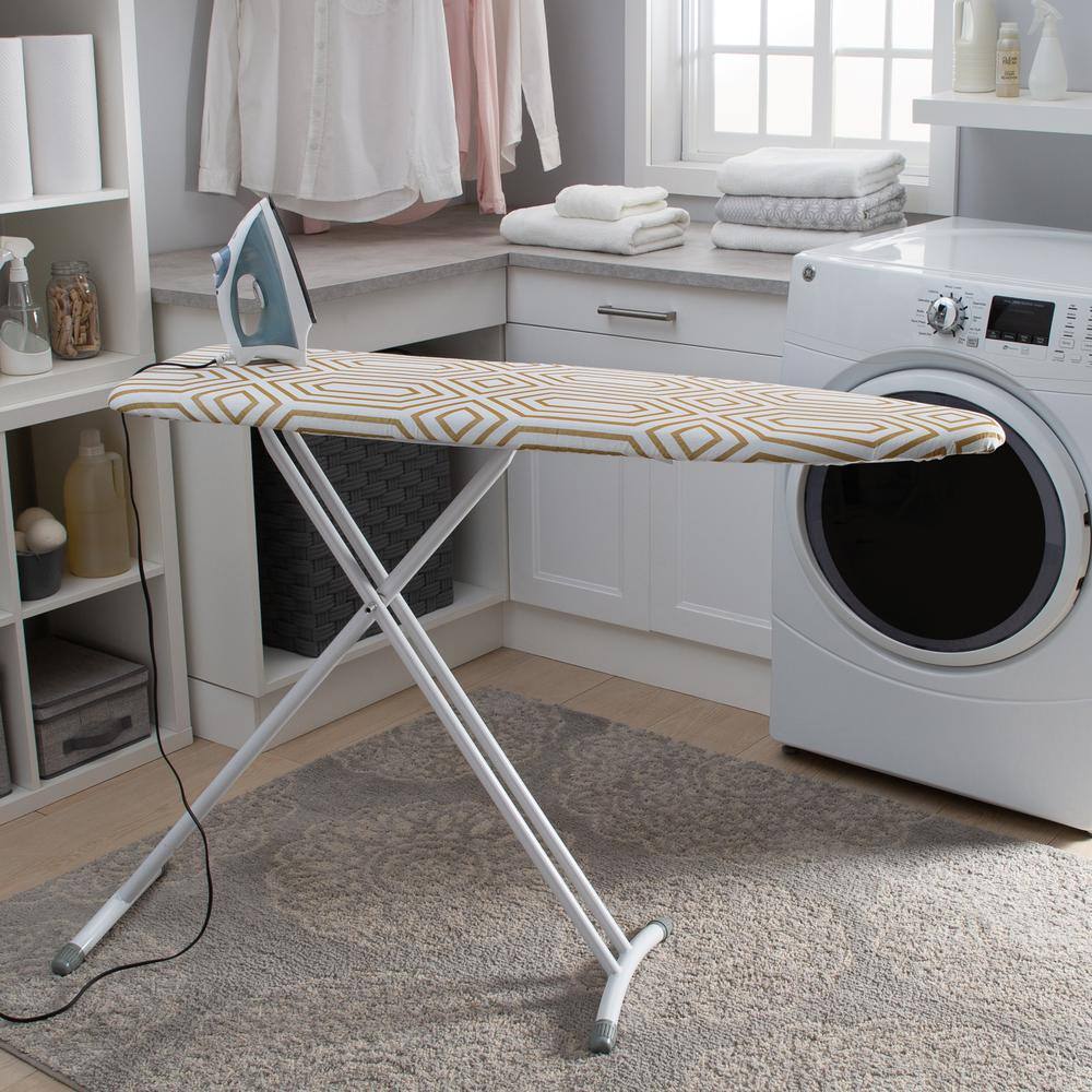 SIMPLIFY Scorch Resistant Ironing Board Cover and Pad in Gold