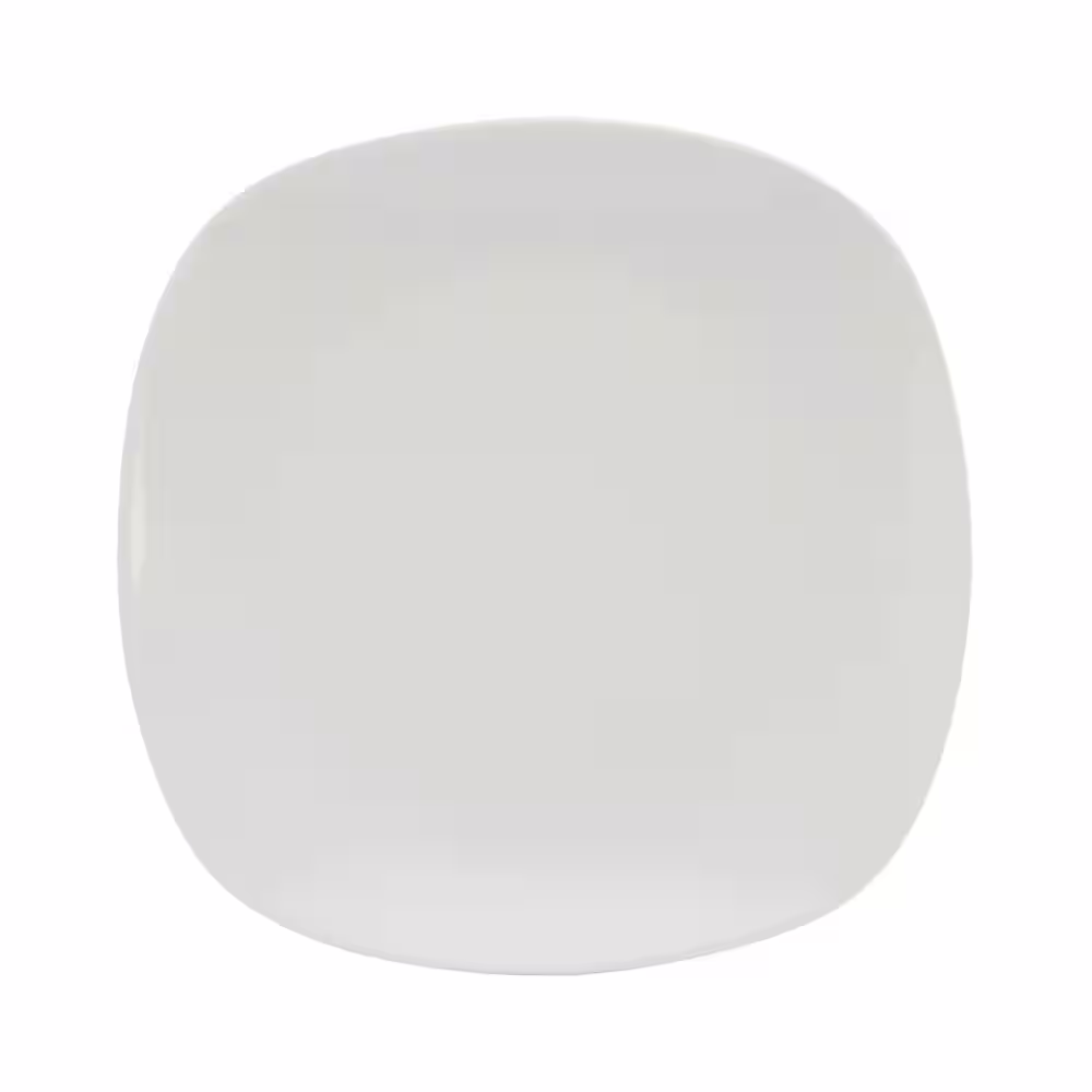 Tabletops Gallery Square White Stoneware Salad Plates (Set of 10)
