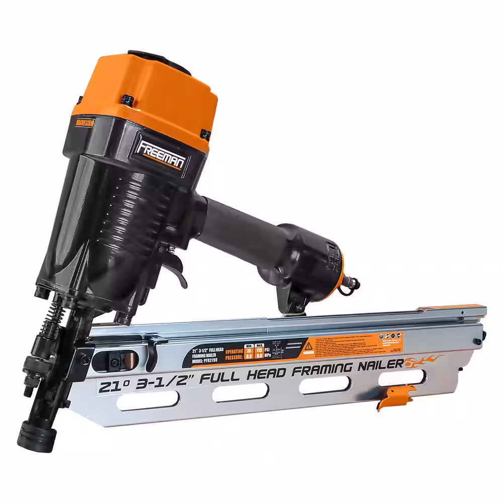 Freeman Pneumatic 21-Degree 3-1/2 in. Framing Nailer with Case