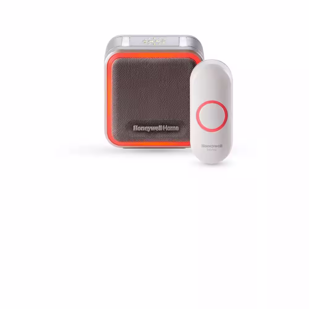 Honeywell Home Series 5 Portable Wireless Doorbell with Halo Light and Push Button