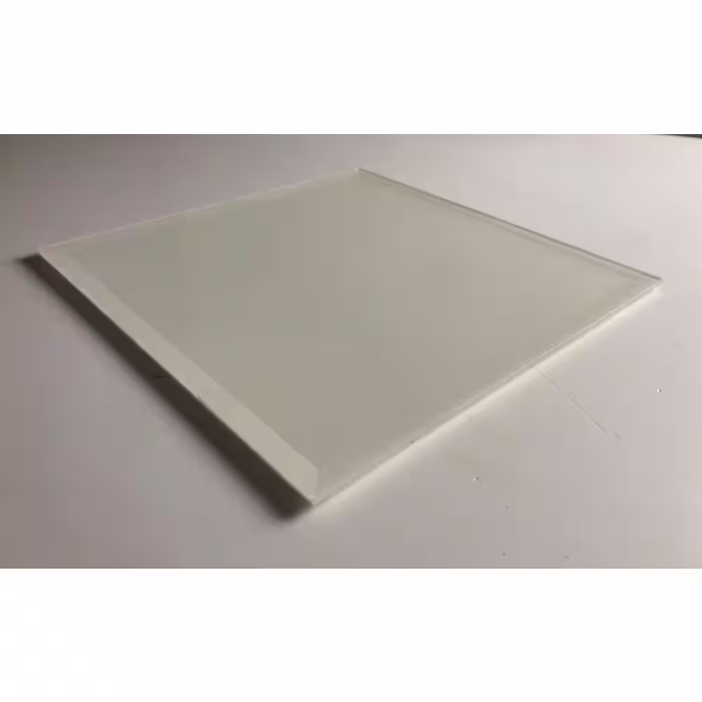 ABOLOS Secret Dimensions Glossy White Reverse Beveled Square 8 in. x 8 in. Glass Decorative Wall Tile (16 Sq. Ft./Case)
