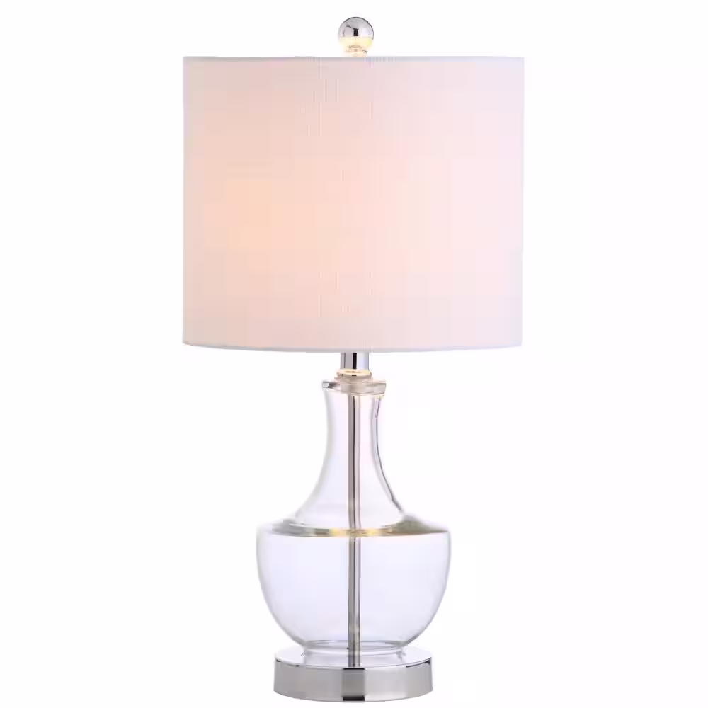 JONATHAN Y Colette 20 in. Clear Mini Glass Table Lamp