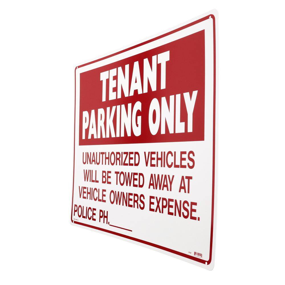 Lynch Sign 24 in. x 18 in. Tenant Parking Sign Printed on More Durable, Thicker, Longer Lasting Styrene Plastic