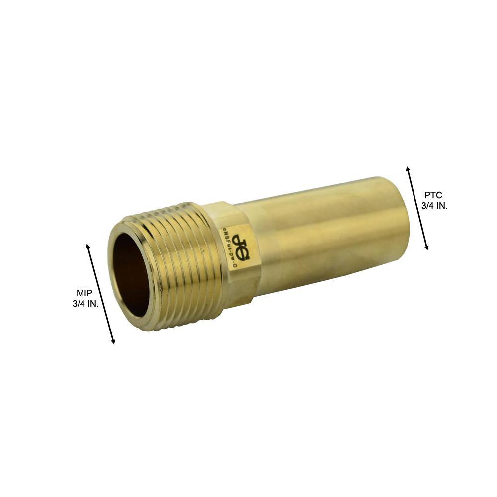 SharkBite ProLock 3/4 in. Push-to-Connect x MIP Brass Stem Adapter Fitting