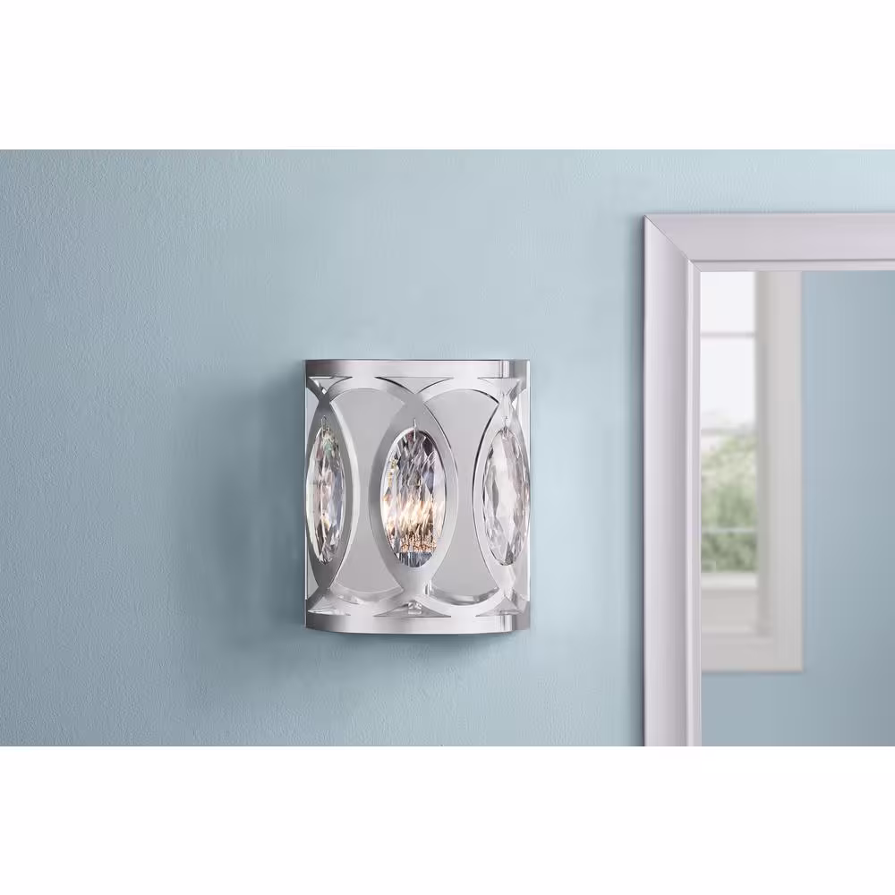 Home Decorators Collection Westchester 1-Light Chrome Wall Sconce