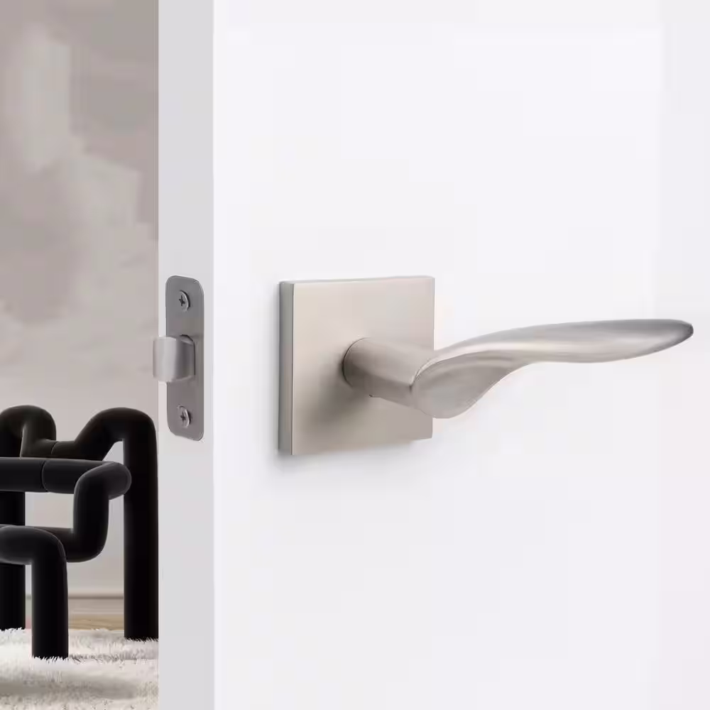 McBowery Lafayette Satin Nickel Passage Hall/Closet Modern Door Handle (Right Hand)
