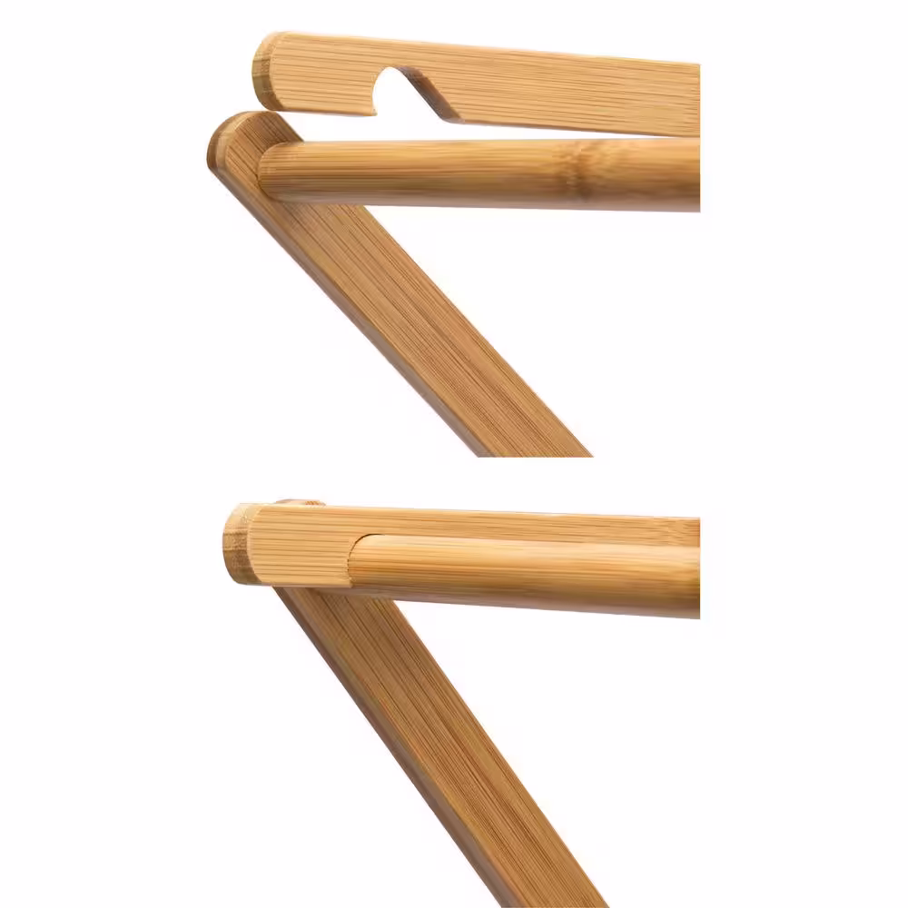HOUSEHOLD ESSENTIALS 29.25 in. W x 42.37 in. H Bamboo X-Frame Clothes Drying Rack