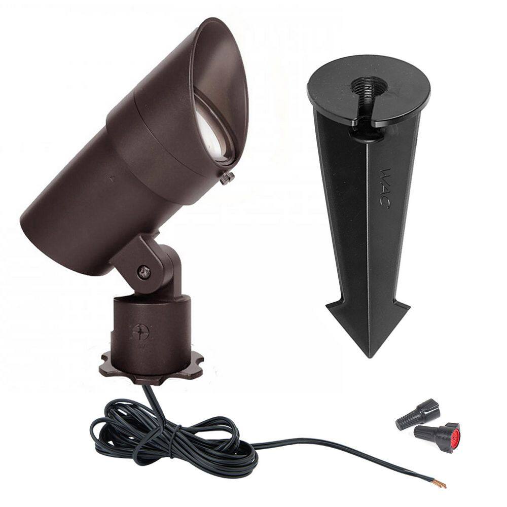 None Grand Accent 2300 Lumens Bronze Low Voltage LED Outdoor Spotlight with IP66 Rated and 3000K LED
