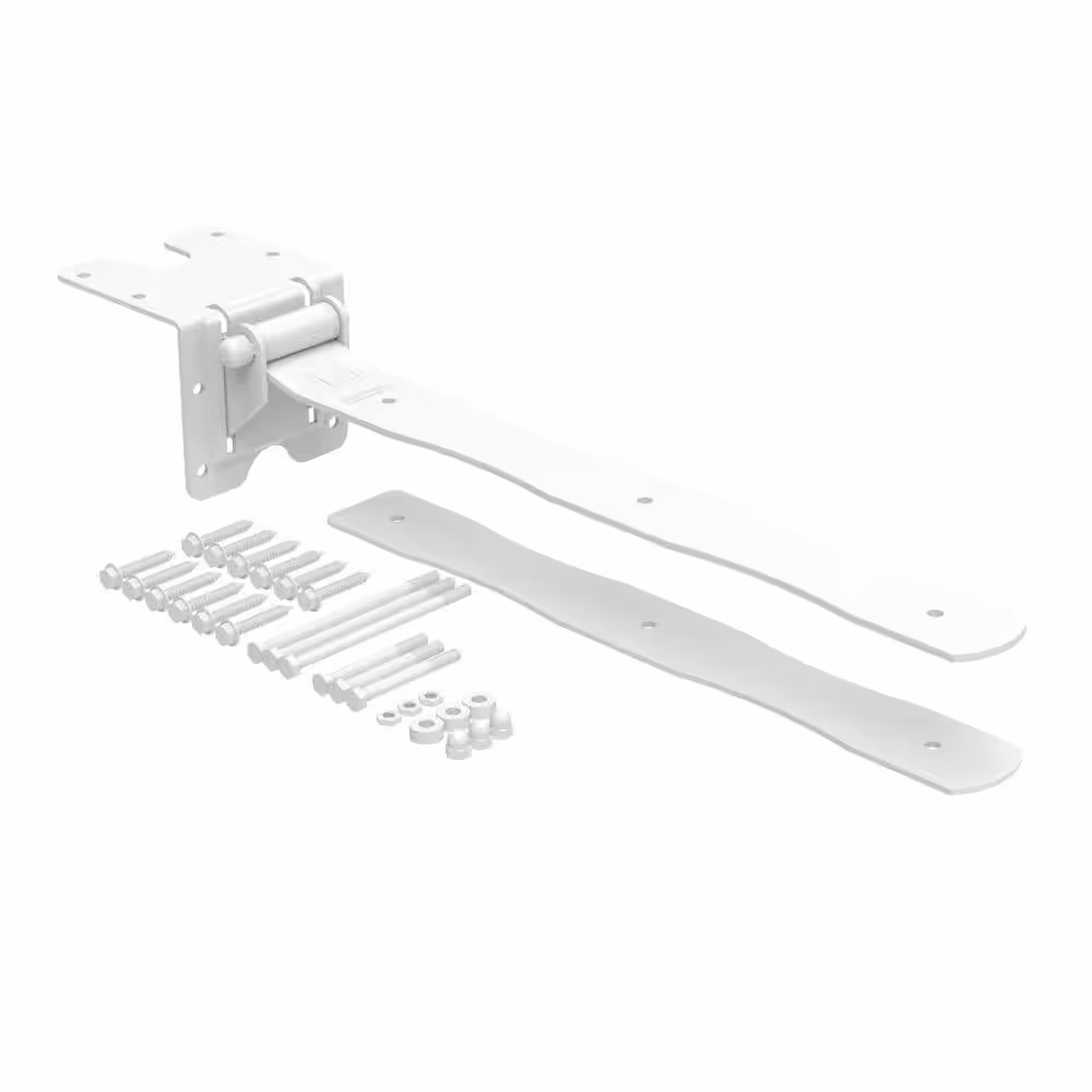Barrette Outdoor Living 22.375 in. x 4.25 in. White Drive Gate Strap Hinge