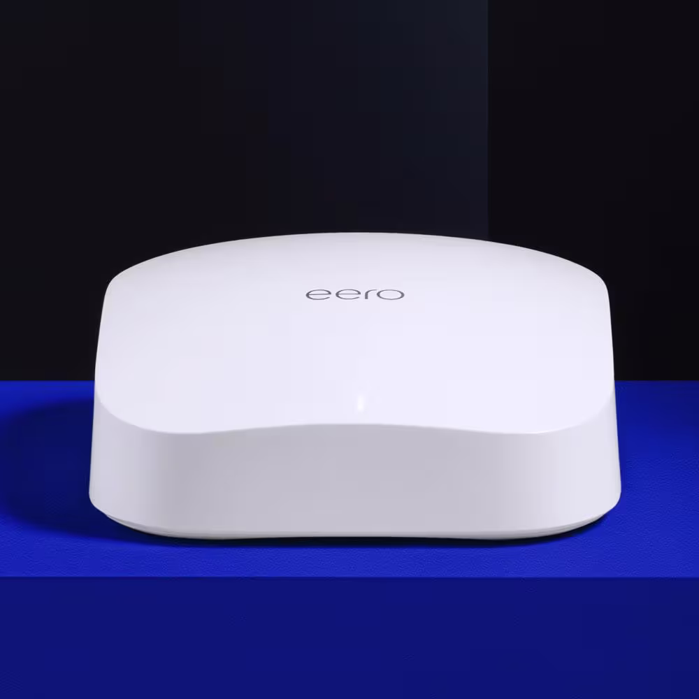 EERO Pro 6 Tri-Band Mesh Wi-Fi 6 Router with Built-in Zigbee Smart Home Hub White