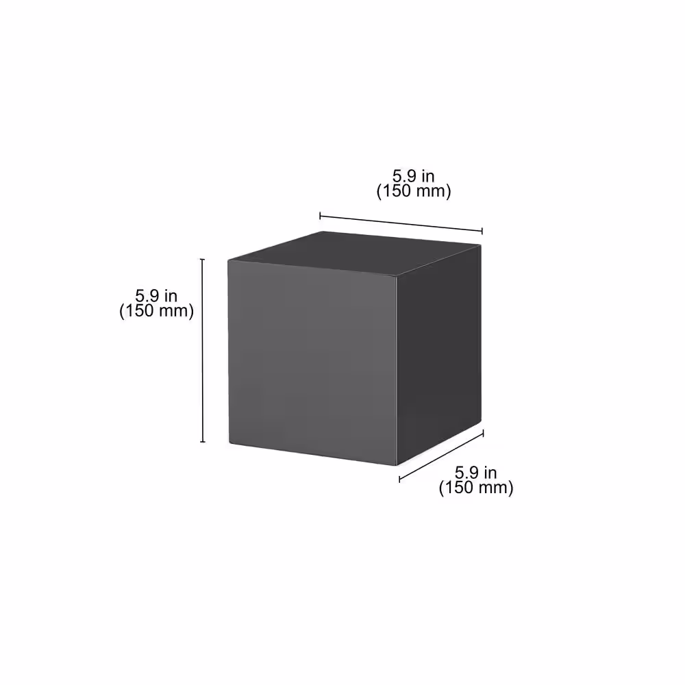 Dolle DADO 5.9 in x 5.9 in x 5.9 in. Black MDF Floating Decorative Wall Shelf with Brackets