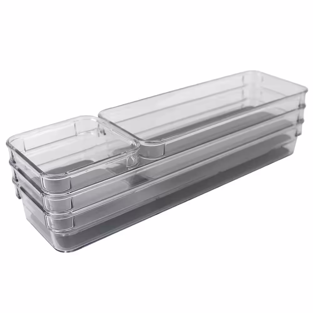 Home Basics 2 in. H x 3.75 in. W x 12.75 in. D Plastic Drawer Organizer