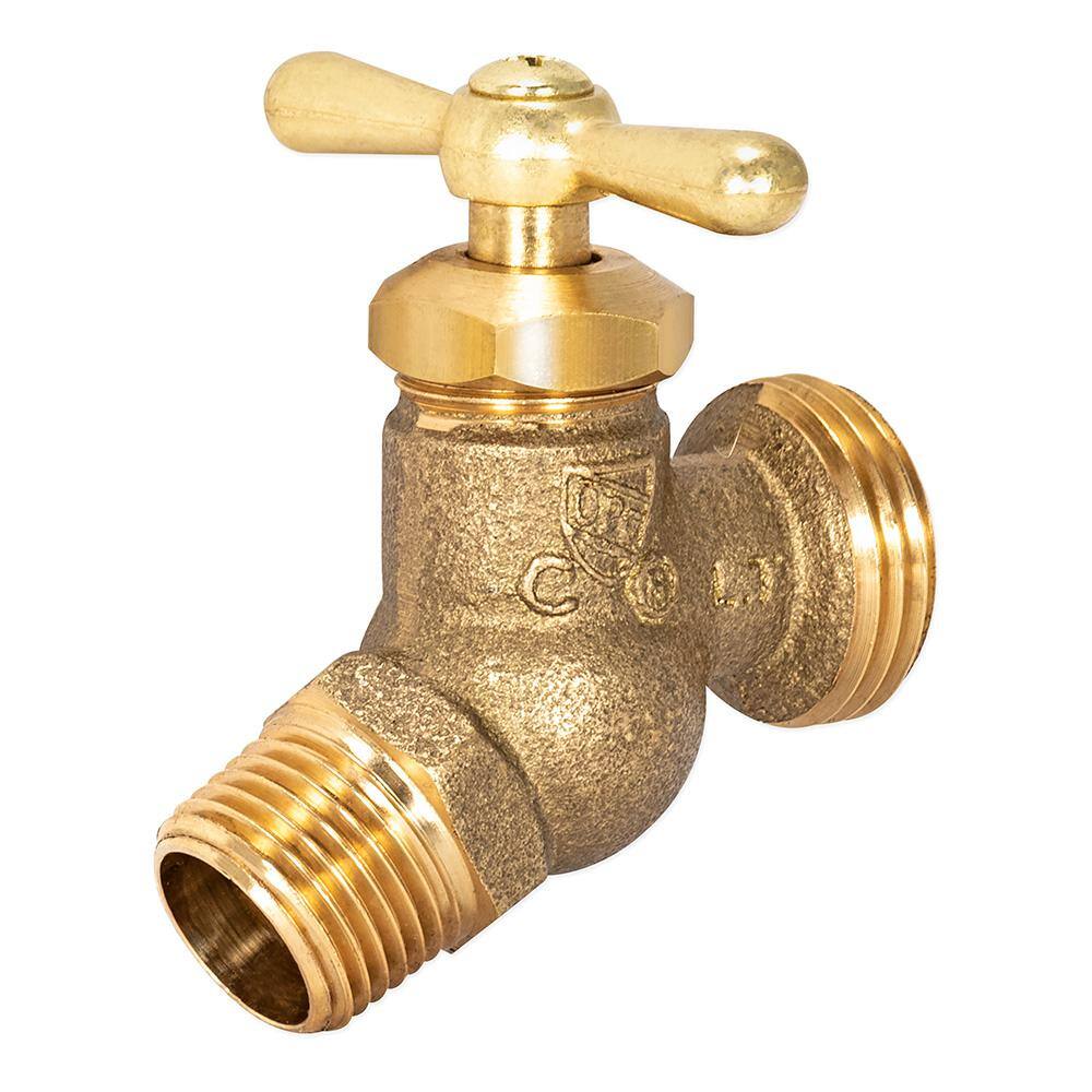EZ-FLO 1/2 in. MIP x MHT Brass No Kink Hose Bibb