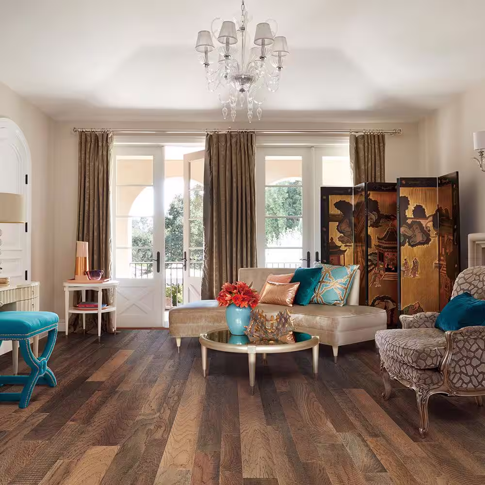Malibu Wide Plank Chestnut Hickory 3/8 in. T x 4 in. x 5 in. x 6 in. Water Resistant Engineered Hardwood Flooring (1653.6 sq. ft./pallet)
