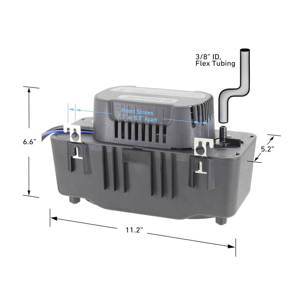 BECKETT Medium 115-Volt Condensate Removal Pump with Safety Switch and 22 ft. Max Lift