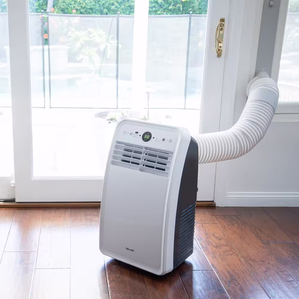NewAir 7,500 BTU (4,000 BTU, DOE) Portable Air Conditioner for 200 sq. ft. with Easy Setup Window Venting Kit and Remote-White