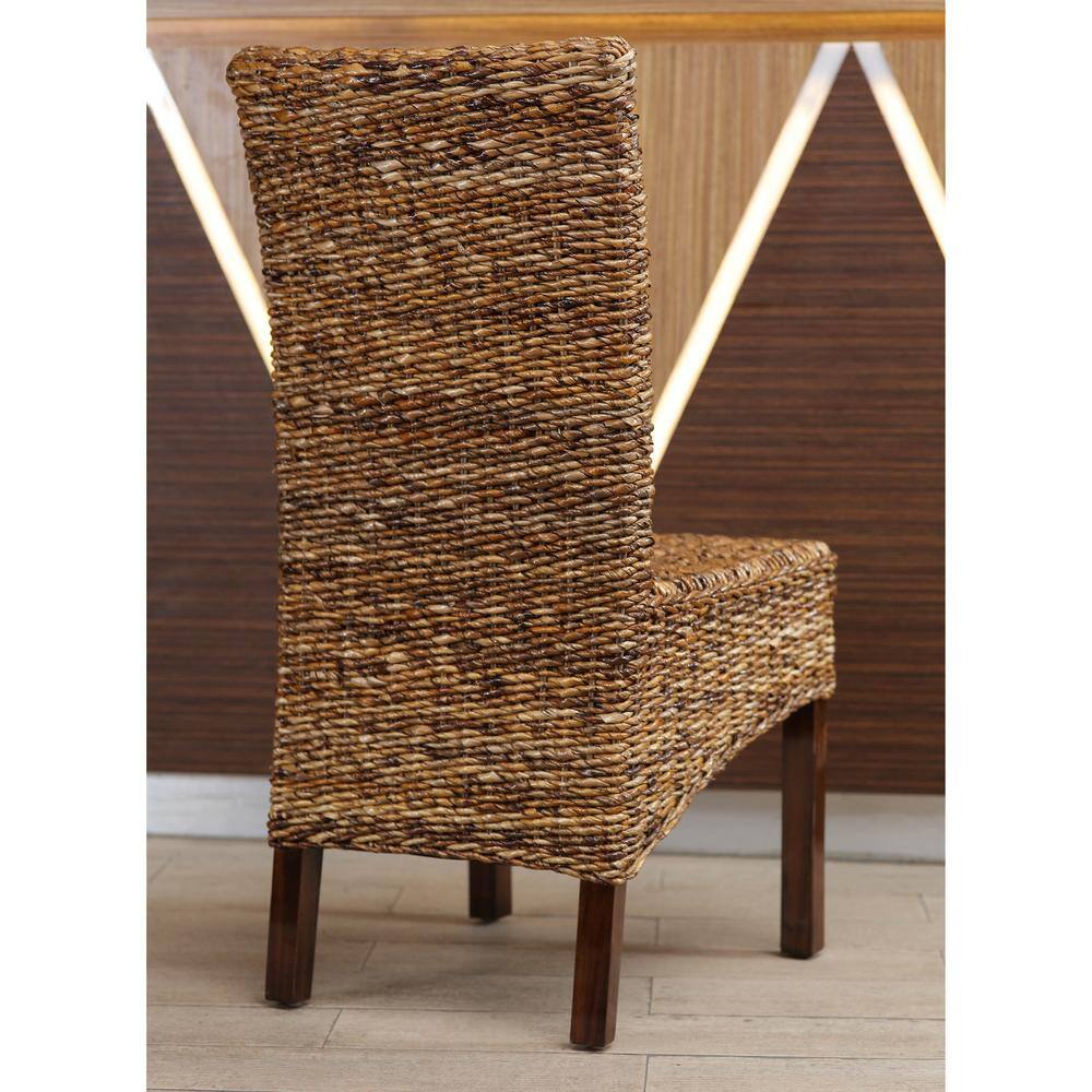 None Gaby Banana Dining Chair with Mahogany Hardwood Frame