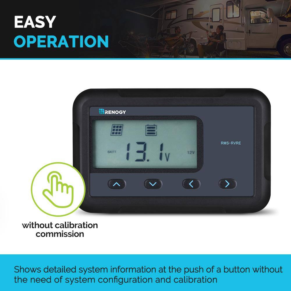 Renogy 5-Volt 30mA Monitoring Screen for Rover Elite Series