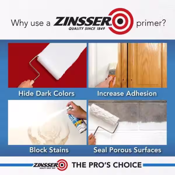 Zinsser Bulls Eye 5 gal. White Water-Base Interior Primer and Sealer