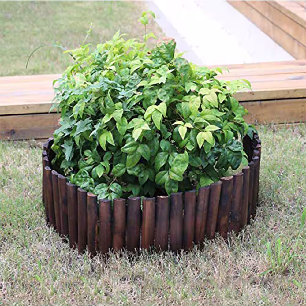 Worth Garden 48 in. L x 12 in. Tall Wooden Landscape Border Edging