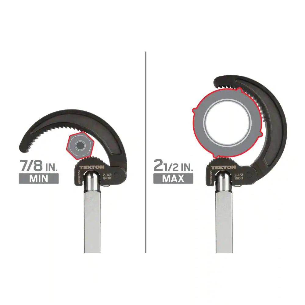 TEKTON 10 in. to 17 in. Telescoping 7/8 - 2-1/2 in. Basin Wrench