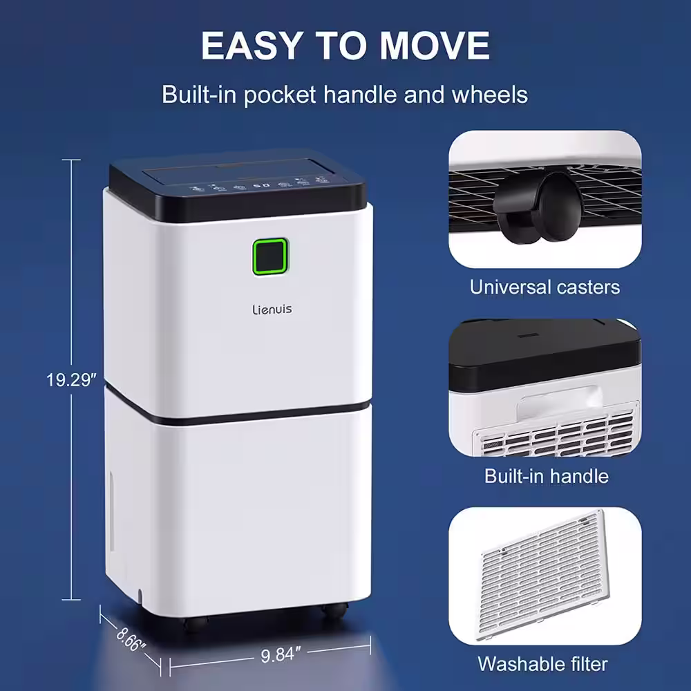 None 25 pt. 1500 sq. ft. Dehumidifier in. White with Smart Dry for Bedroom, Basement or Damp Rooms up to, ENERGY STAR