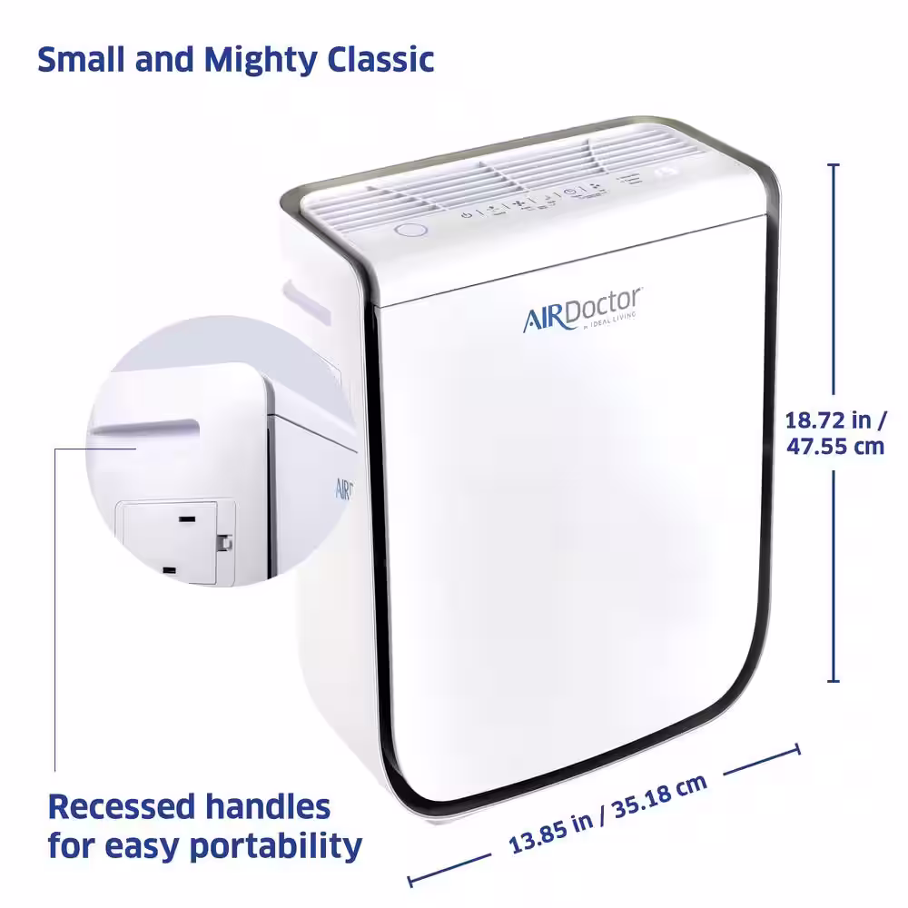 AIRDOCTOR AD2000 4-in-1 Air Purifier for Small & Medium Rooms with UltraHEPA, Carbon & VOC Filters