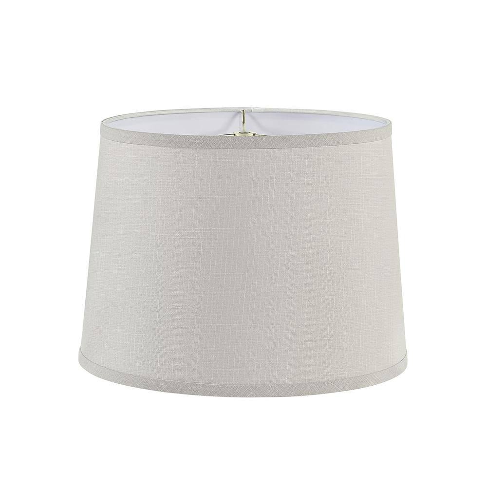 Aspen Creative Corporation 14 in. x 10 in. Light Grey Hardback Empire Lamp Shade
