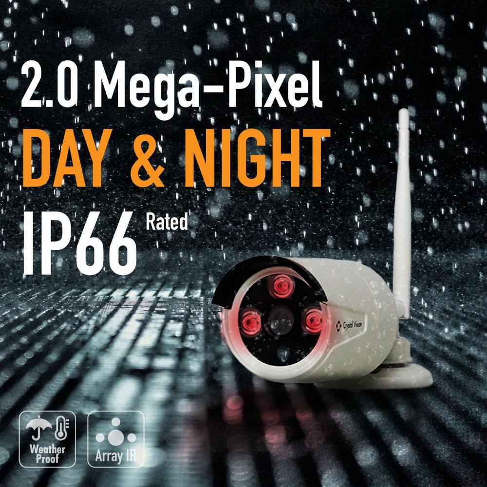 Crystal Vision Wireless Add-On 2MP Surveillance Camera for CVT808A-20WB (Replacement for CVT804A-20WB)