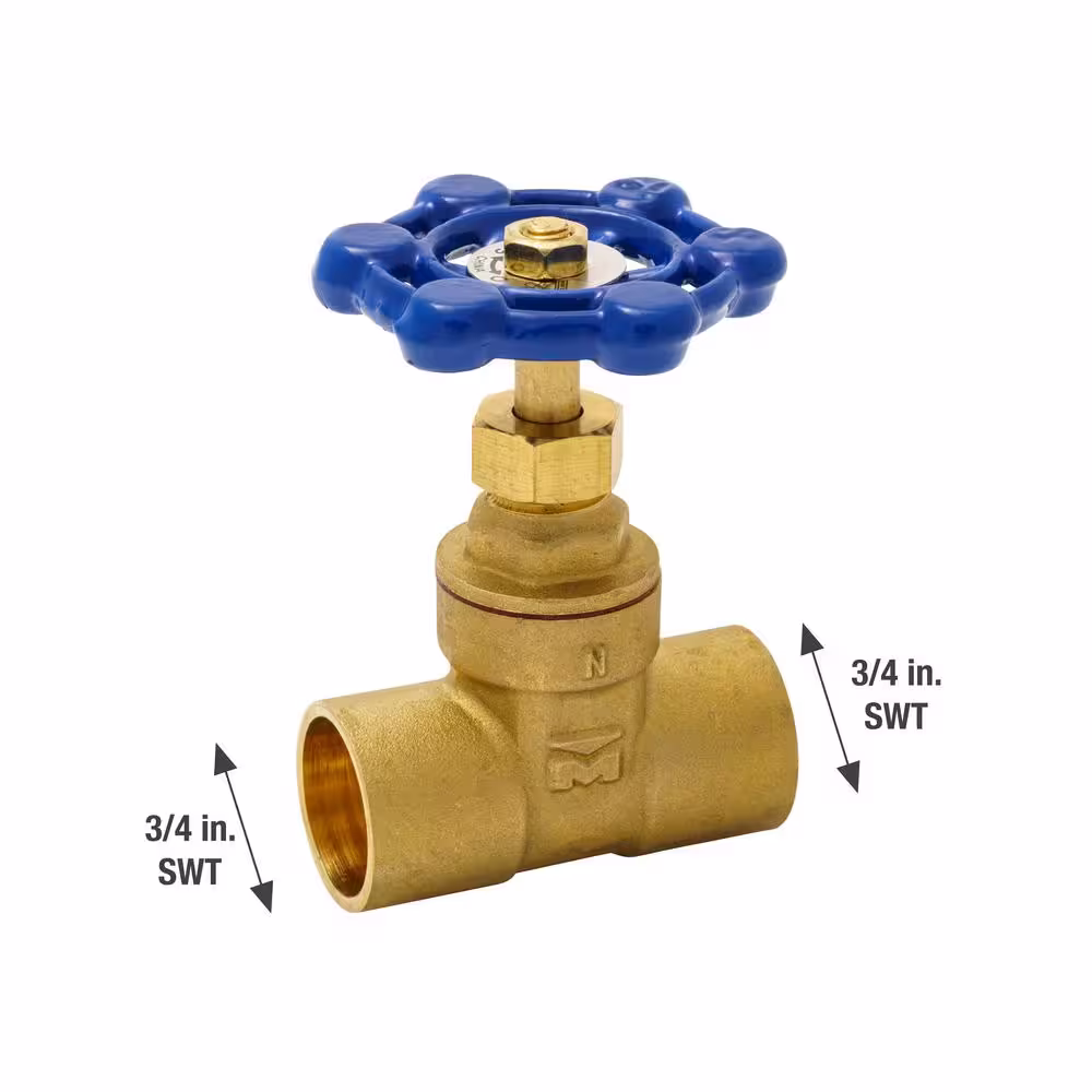 Everbilt 3/4 in. Brass C x C Compact-Pattern Gate Valve