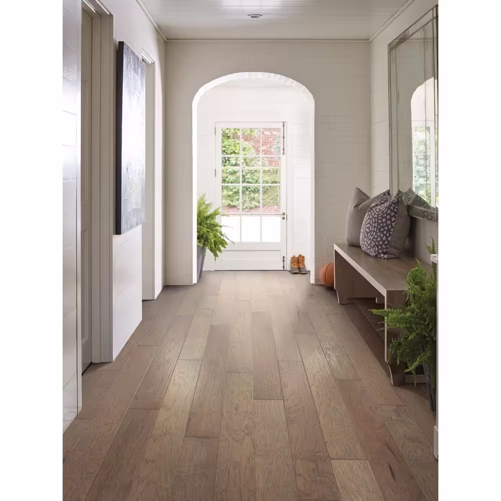Shaw Olympia Trenton Hickory 3/8 in. T x 6.4 in. W Distressed Engineered Hardwood Flooring (30.48 sqft/case)