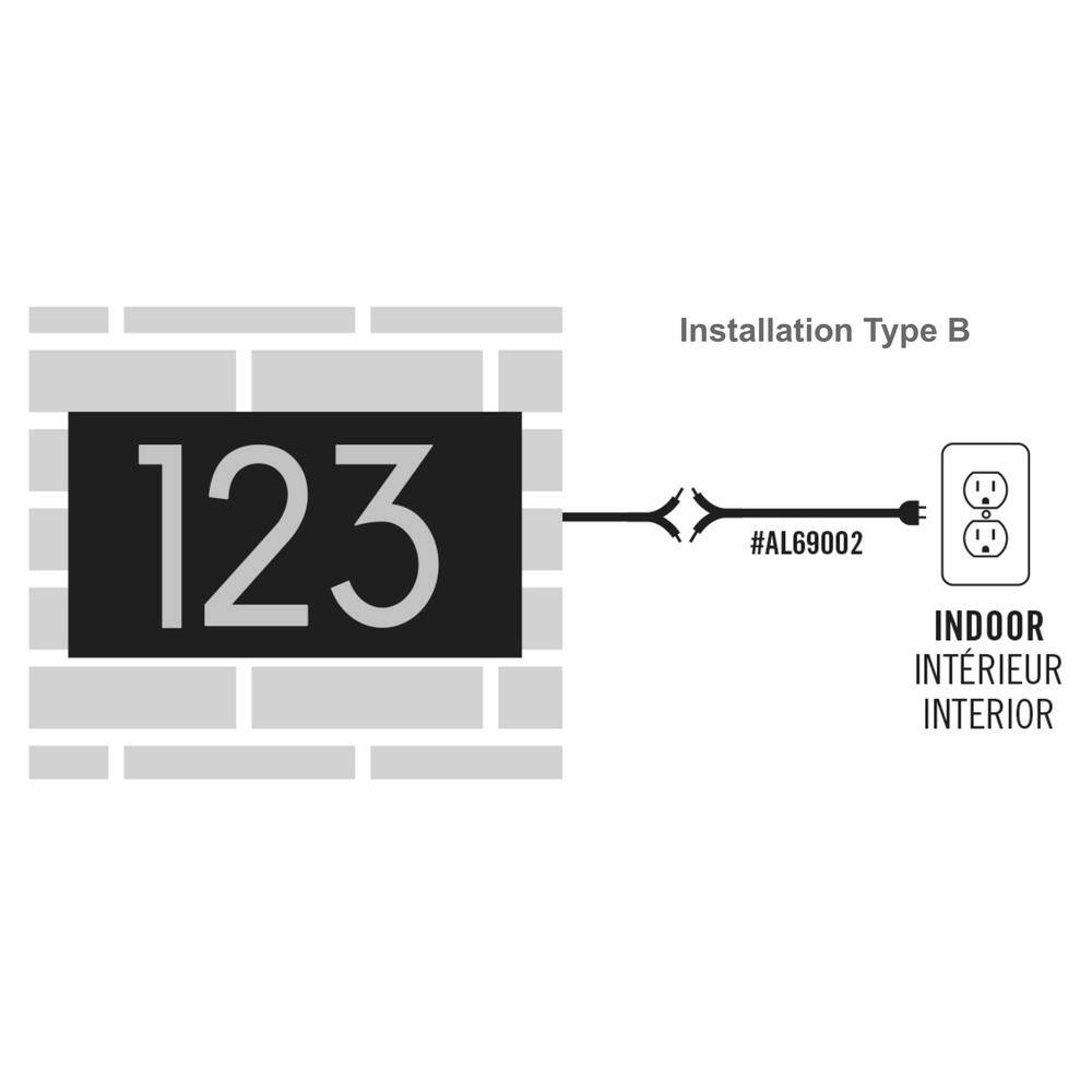 None 6 ft. Power Cord for LED Backlit Number Address Plaque