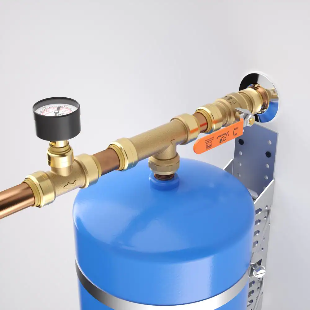 SharkBite 3/4 in. Push-to-Connect x Push-to-Connect x FIP Brass Expansion Tank Tee Fitting