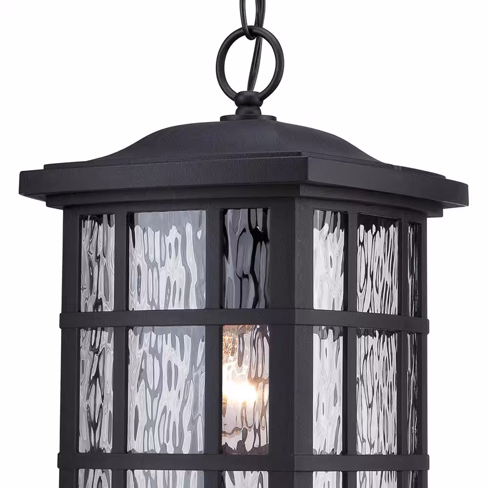 Quoizel Stonington 1-Light Black Outdoor Pendant Light