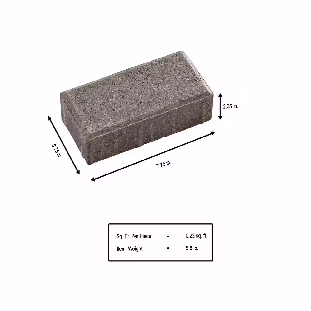 None 8 in. x 4 in. x 2.25 in. Tan/Charcoal Concrete Holland Paver (486- Piece Pallet)