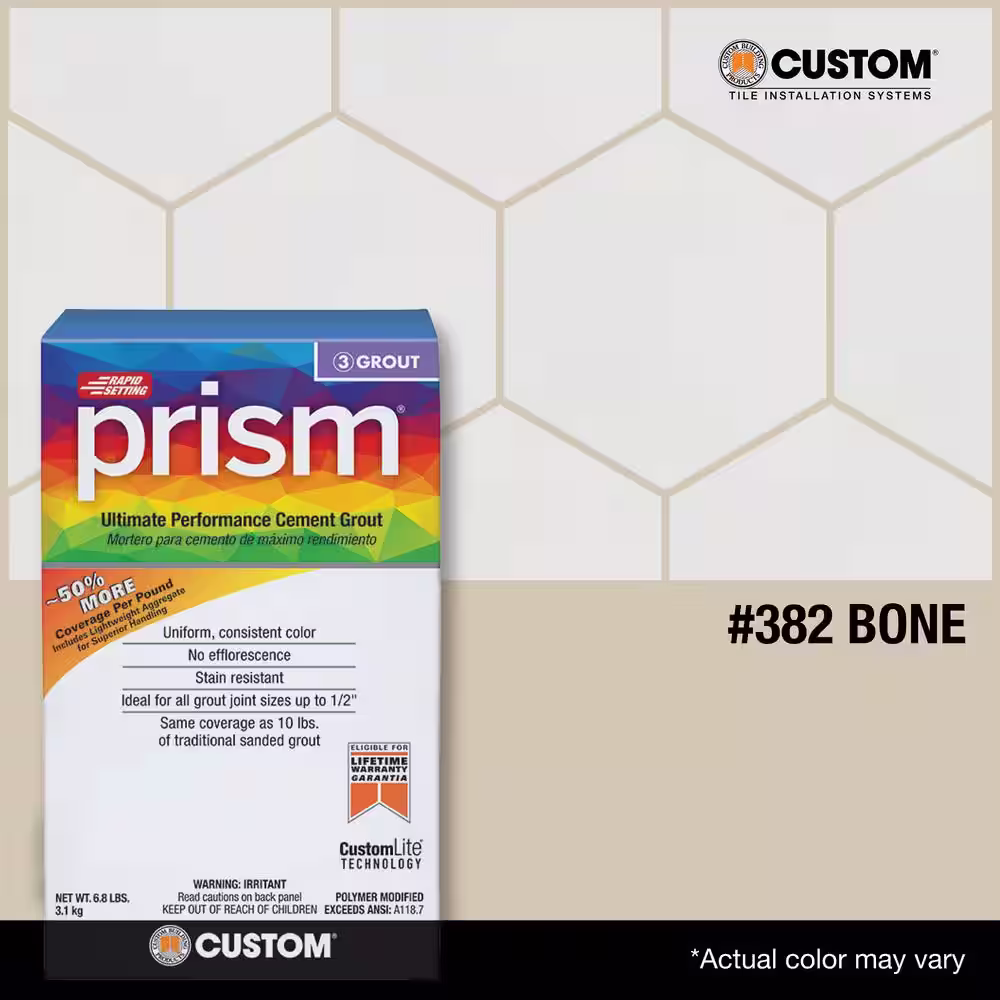 Custom Building Products Prism #382 Bone 17 lb. Ultimate Performance Grout