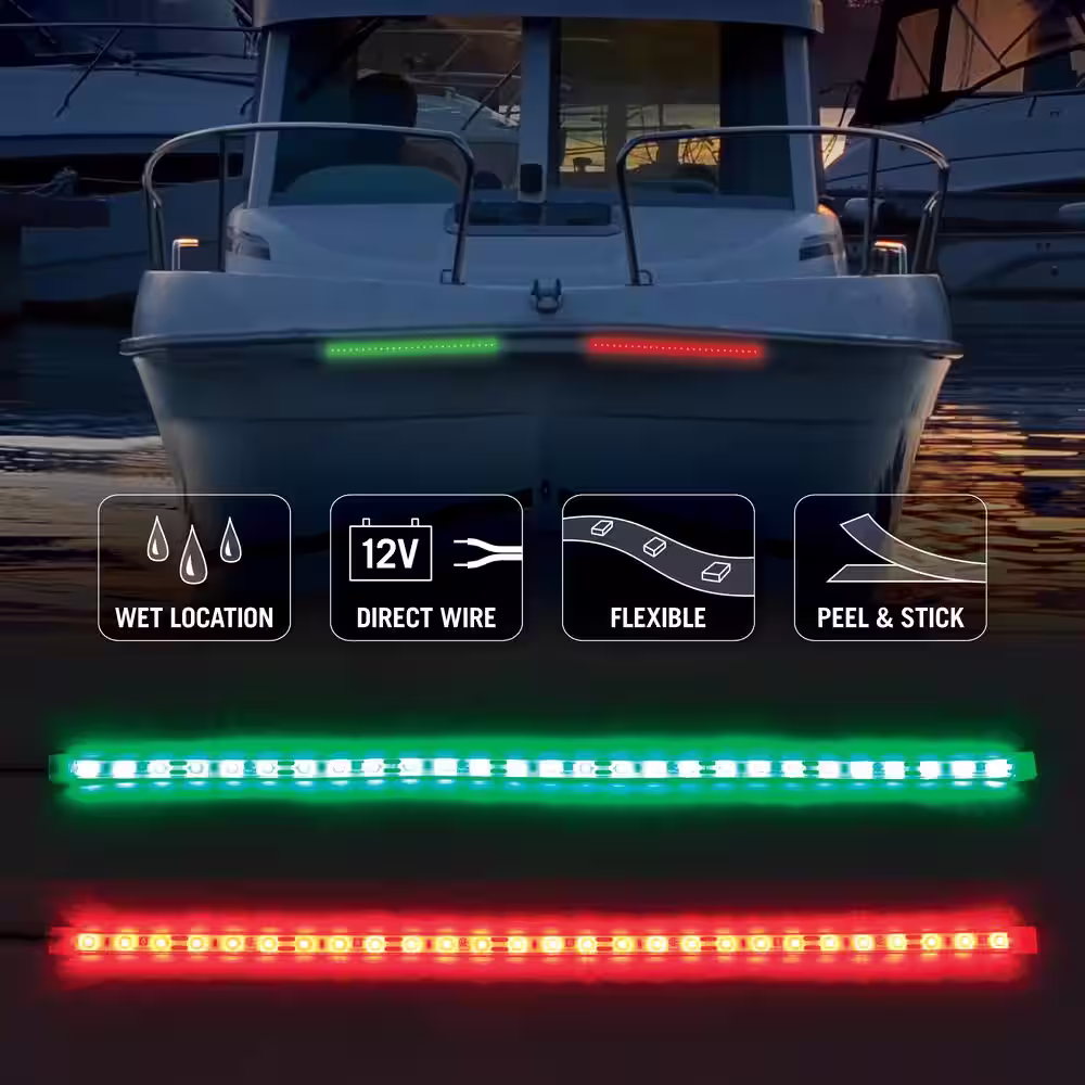 Armacost Lighting RibbonFlex Pro 18 in. Red Green Waterproof IP67 LED Tape Light 60 LEDs/m