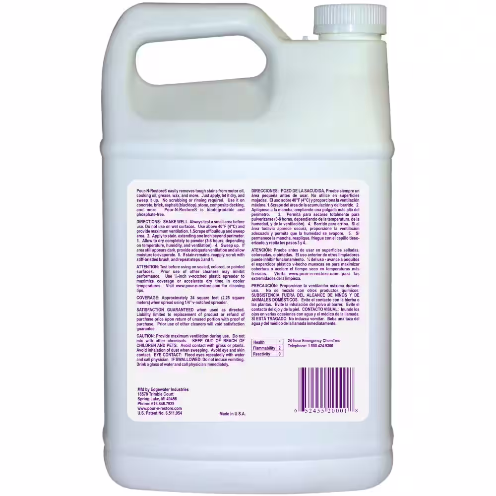 Pour-N-Restore 1 Gal. Oil Stain Remover