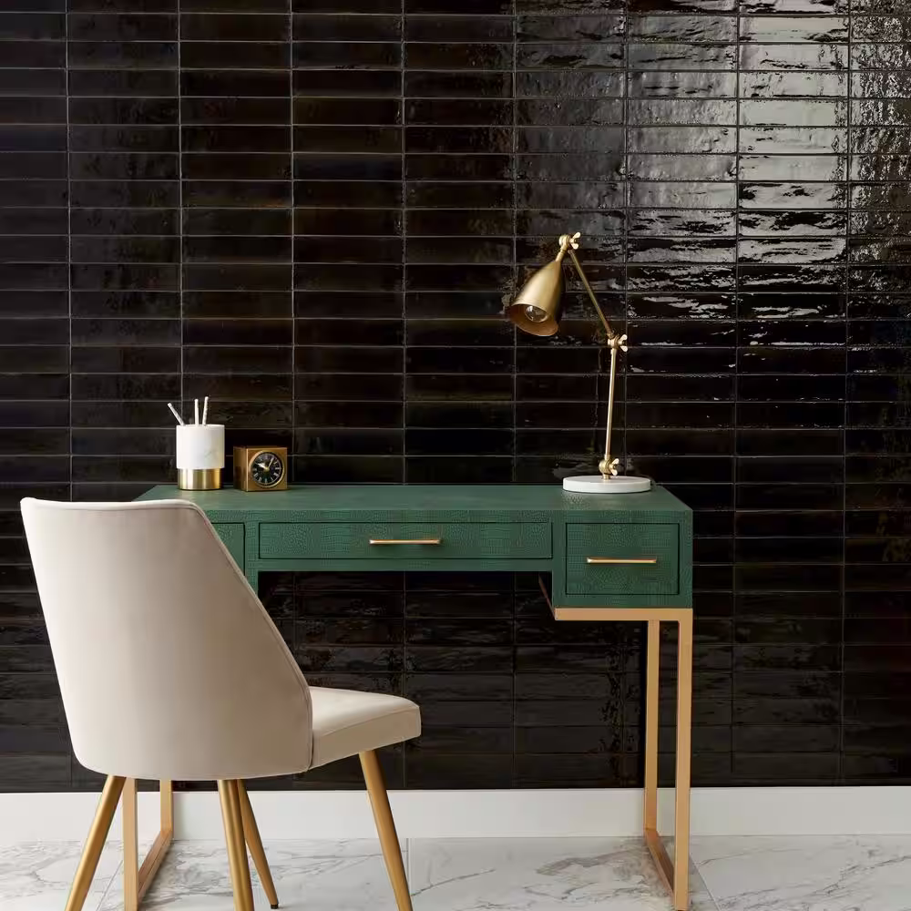 Daltile Brickhaven Onyx 2 in. x 4 in. Glazed Porcelain Sample Tile