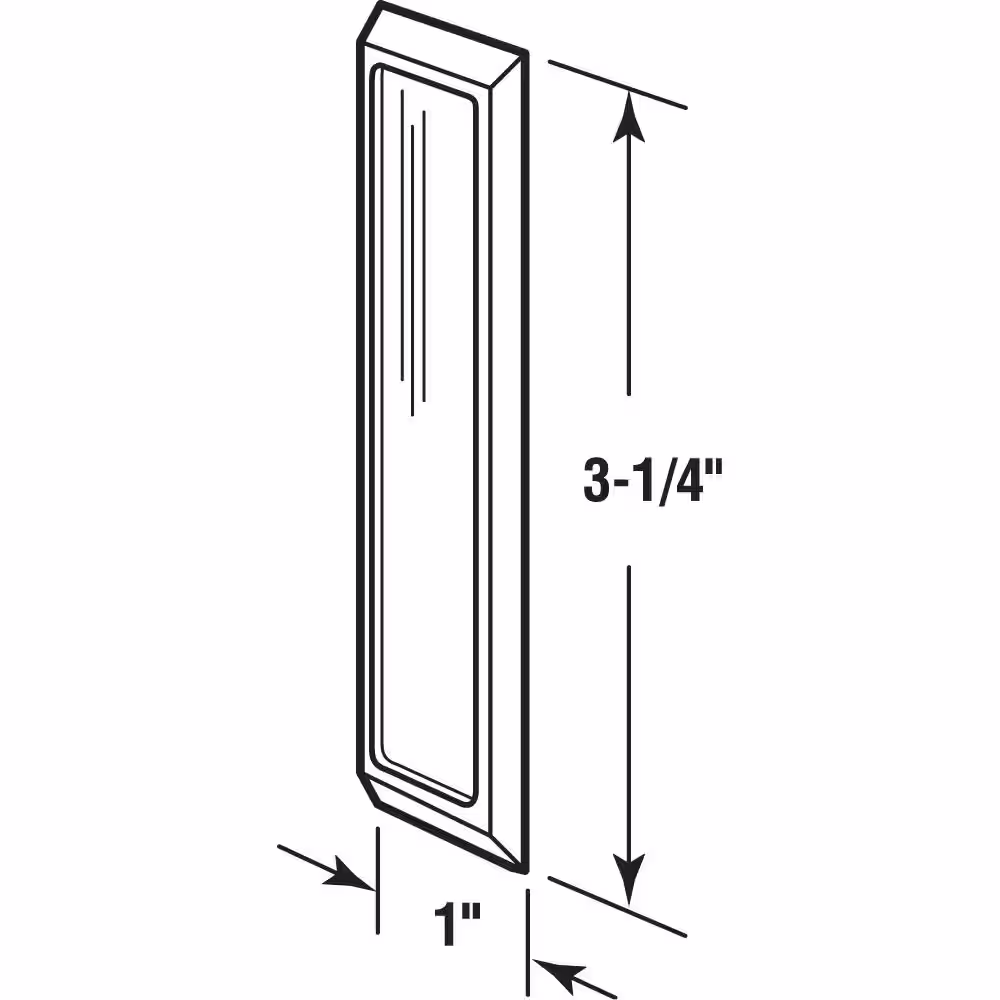 Prime-Line Clear Plastic, Window Finger Pull, Self-Adhesive (2-pack)
