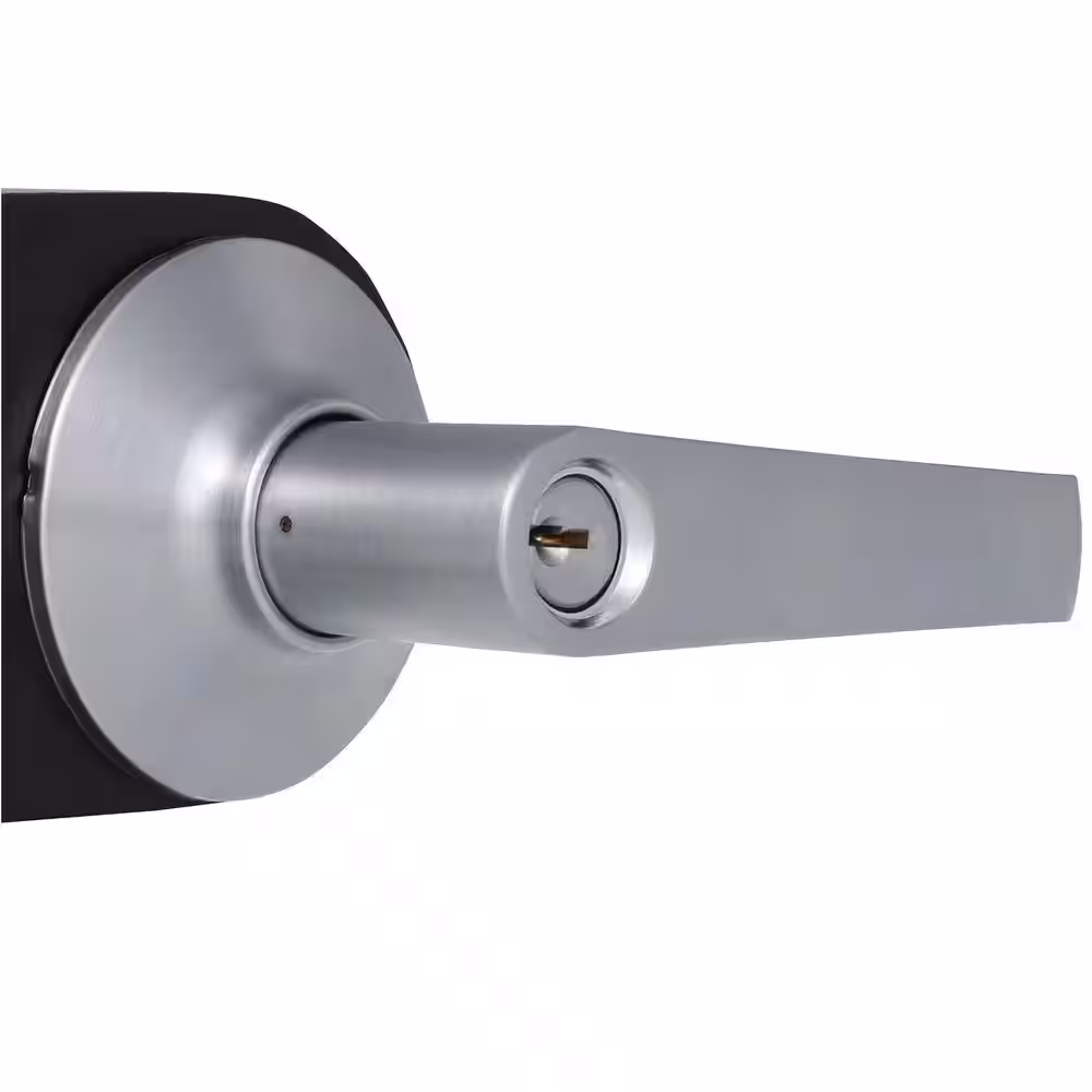 Schlage Elan Satin Chrome Light Commercial Keyed Entry Door handle