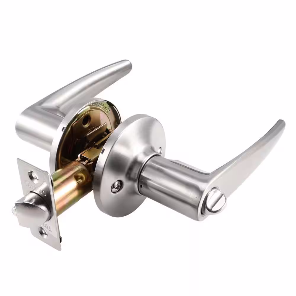 Toledo Barcelona Satin Nickel Keyed Entry Door Handle Set