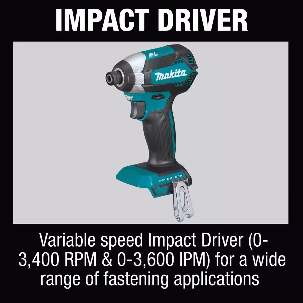 Makita 18V LXT Lithium-Ion Cordless 6-Piece Combo Kit (Driver-Drill/Impact Driver/Circular Saw/Multi-Tool/Radio/Light) 3.0A