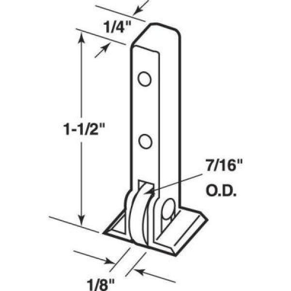 Prime-Line Sliding Window Roller Assembly, 7/16 in. Flat Nylon Roller
