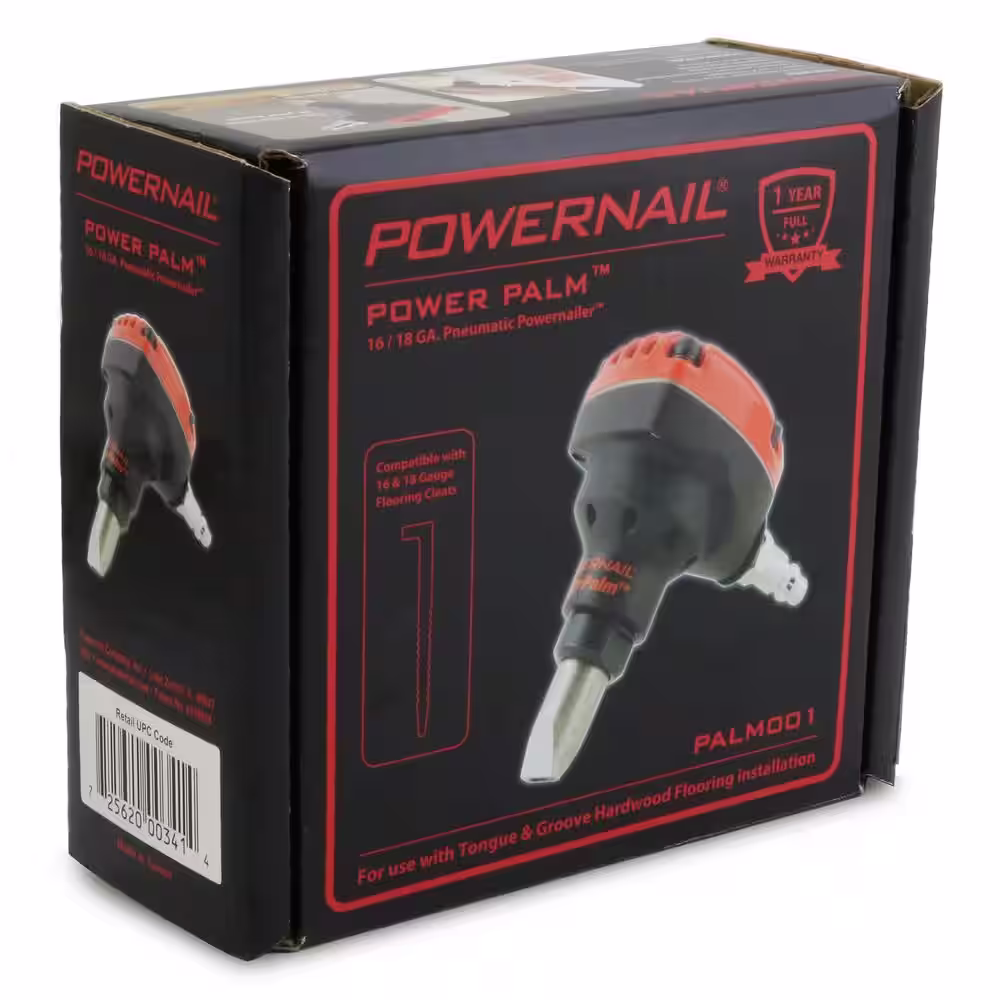 POWERNAIL PowerPalm Pneumatic Hardwood Flooring Cleat Nailer