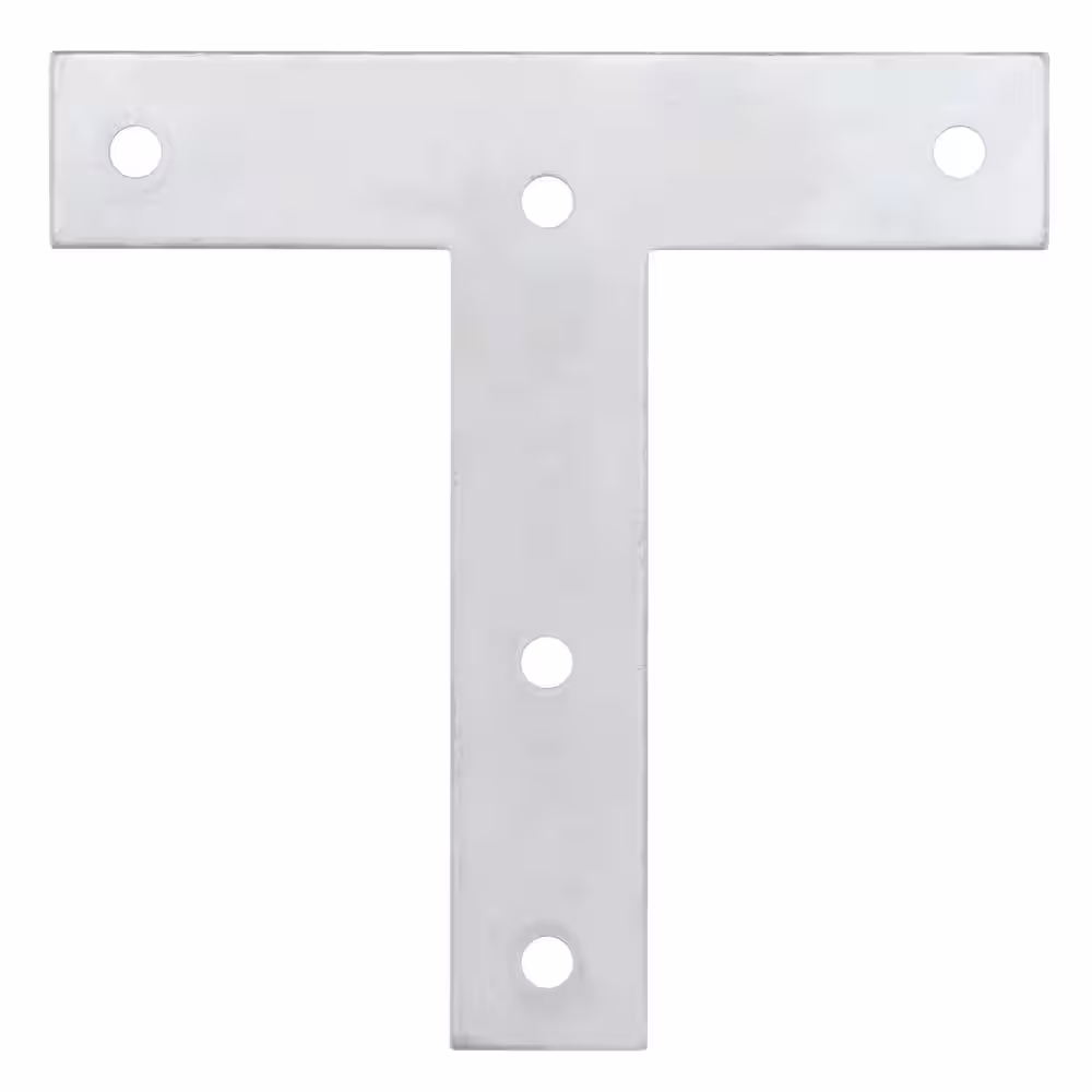 Everbilt 5 in. x 5 in. Zinc-Plated T-Plate (6-Pack)
